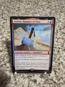 NM Foil Mjolnir, Hammer of Thor, MTG, Super Heroes, Magic the Gathering, 146 - Image 1