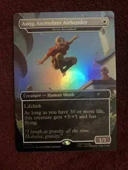 Aang, Ascendant Airbender - Serra Ascendant (Rainbow Foil) Secret Lair Drop Foil - Image 1