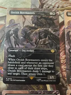 FOUR (4) Borderless MTG Orcish Bowmasters Magic: the Gathering Cards! (LTR) - Image 3