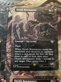 FOUR (4) Borderless MTG Orcish Bowmasters Magic: the Gathering Cards! (LTR) - Image 4