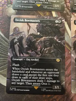 FOUR (4) Borderless MTG Orcish Bowmasters Magic: the Gathering Cards! (LTR) - Image 5