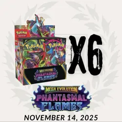 11/14 PRE-SALE Pokemon Phantasmal Flames BOOSTER BOX SEALED CASE OF 6 -PRE-SALE - Image 1