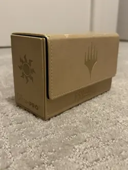 Ultra Pro Dual Flip Box White Mana for Magic The Gathering MTG Magnetic Close - Image 1