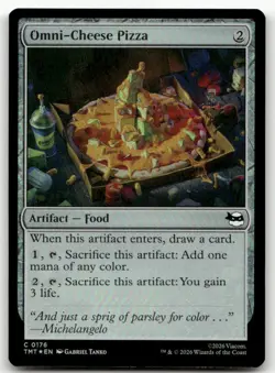 Omni-Cheese Pizza #176 (Foil) (NM) Teenage Mutant Ninja Turtles TMT Magic MTG - Image 1