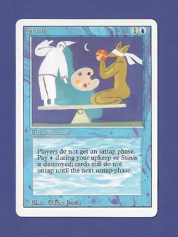 1994 Magic the Gathering - Stasis - Revised MTG - Image 1
