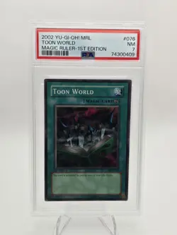 Yugioh Toon World MRL-076 Magic Ruler 1st Edition PSA7 - Image 1