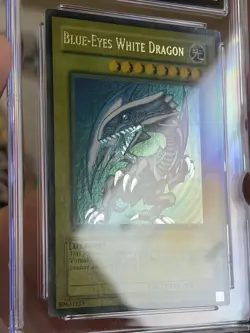 Yugioh Blue-Eyes White Dragon SDK-001 Ultra Rare Faded Error CGC 9 TCG CCG Card - Image 2