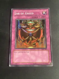 Yu-Gi-Oh! Jar of Greed LON-047 Labyrinth Of Nightmare Super Rare - Image 1