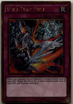 Void Trap Hole Gold Secret Rare Premium Gold: Infinite Gold PGL3-EN038 LP - Image 1