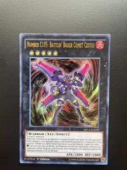 Yugioh Number C105 Battlin' Boxer Comet Cetus MP14-EN029 1st Ed Ultra Rare NM/LP - Image 1