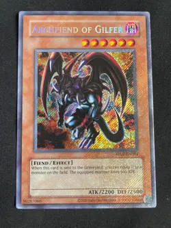 Yu-Gi-Oh! TCG Archfiend of Gilfer RP02 NM Unlimited Secret Rare - Image 1
