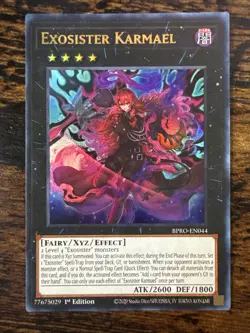Yugioh! 1x Exosister Karmael BPRO-EN044 Ultra Rare 1st Ed NM - Image 1