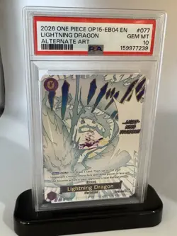 Lightning Dragon Manga Event Alt Art Psa 10 Op15-Eb04 #077 One Piece - Image 1