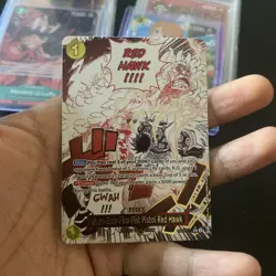 One Piece TCG OP11-114 Gum-Gum Fire-Fist Pistol Red Hawk Alt Art Manga Variant - Image 1