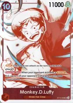 Monkey.D.Luffy 3rd Anniversary Treasure Campaign Pack ST10-006 One Piece TCG - Image 1