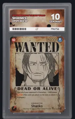 One Piece Shanks Alternative Art Wanted OP09-004 SP ENG ACE 10 - Image 1