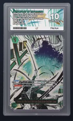 Demon Aura Nine Sword Style Asura Blades Drawn Dead Man's Game OP12-037 ACE 10 - Image 1