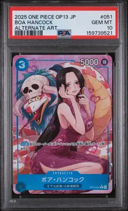 2025 ONE PIECE JAPANESE OP13-CARRYING ON HIS WILL #051 BOA HANCOCK PSA 10 - Image 1
