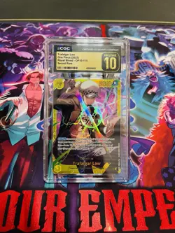 One Piece TCG Trafalgar Law SEC OP10-119 Royal Blood CGC Pristine 10 - Image 1