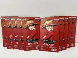 One Piece CCG OP-13 Carrying On His Will Sleeved Booster Pack Lot Of 10 English - Image 1