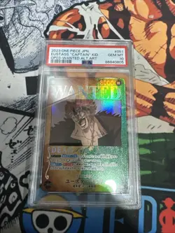 WANTED Alt Art Eustass "Captain" Kid One Piece 2023 OP03 SP Japanese #051 PSA 10 - Image 1
