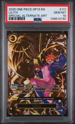 2025 One Piece Op13 Carrying on His Will Lilith #111 OP13-111 SP PSA 10 - Image 1