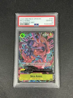 2024 ONE PIECE OP09-EMPERORS IN THE NEW WORLD ALTERNATE ART NICO ROBIN PSA 10 - Image 1