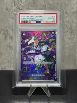 2024 ONE PIECE OP09 #067 EMPERORS IN THE NEW WORLD ZORO JUUROU SP - PSA 10 - Image 1