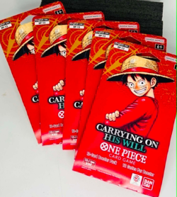 (5) One Piece OP-13 Carrying On His Will Sleeved Booster Packs English Sealed!! - Image 1