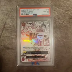 2025 ONE PIECE OP11-A FIST OF DIVINE SPEED ALTERNATE ART HONESTY IMPACT PSA 10 - Image 1