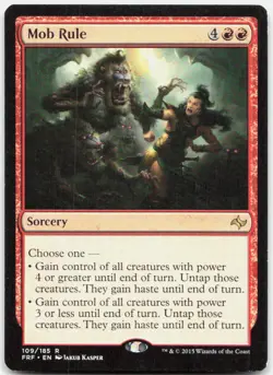 Mob Rule 109 Rare Fate Reforged Magic: The Gathering Lightly Played - Image 1