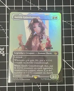 Aerith Gainsborough Borderless Foil 374 MTG FINAL FANTASY Near Mint - Image 1