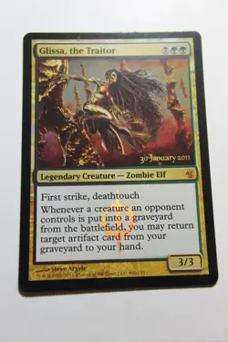 MTG Glissa the Traitor x1-Foil -Mirrodin Besieged Promos-Lightly Played - Image 1