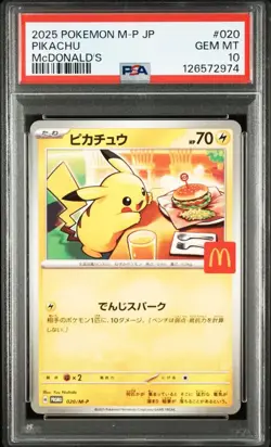 DDP PSA 10 Pikachu 020/M-P McDonald's Happy Set Promo 2025 Pokemon Card Japanese - Image 1