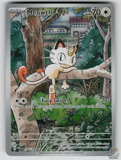 Meowth 106/094 Near Mint Phantasmal Flames Pokemon 2025 - Image 1