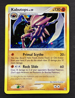 2009 Pokemon KABUTOPS Arceus Set COSMOS HOLO Foil Rare Platinum Card 4/99 SWIRL - Image 2