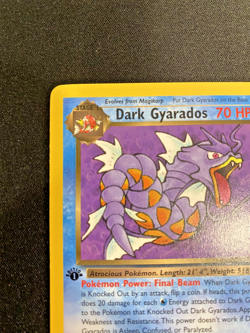 Dark Gyarados 25/82 Team Rocket 1st Edition Regular Lightly Played- Pokemon Card - Image 2