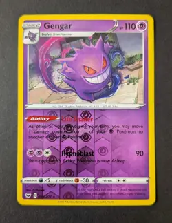 Gengar 085/202 - Sword & Shield Base Set *NM* Reverse Holo Pokemon Card - Image 2