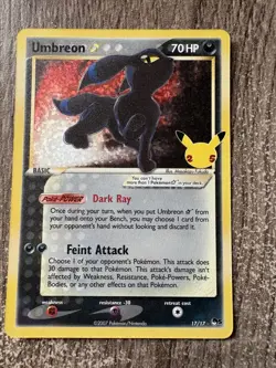 Nintendo Pokemon TCG Umbreon POP Series 5 Holo Promo Card 17/17 2007 EN - Image 2