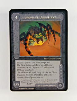Spawn of Ungoliant - Middle Earth CCG card (1998 ICE) MECCG The Balrog LotR - Image 1