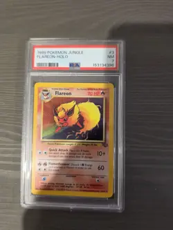 1999 Pokemon TCG Flareon Holo Rare Card Base Set Jungle PSA 7 NM - Image 1