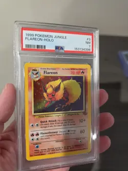 1999 Pokemon TCG Flareon Holo Rare Card Base Set Jungle PSA 7 NM - Image 3