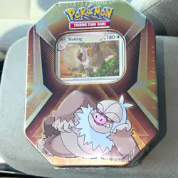 Pokemon TCG Triple Whammy Tin Slaking Vigoroth Slakoth 3 Foil Cards - Image 1