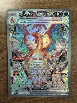 Charizard EX Obsidian Flames 223/197 Holo Vintage Custom Handmade Fan Art Card - Image 1