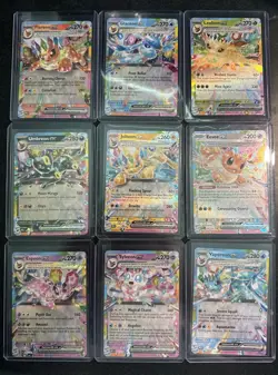 9 Card Eeveelution EX Complete Set NM Prismatic Evolutions Umbreon Eevee English - Image 1