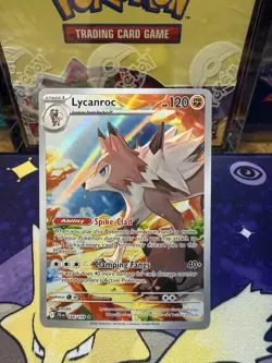 Pokemon TCG Lycanroc Illustration Rare Card Journey Together 166/159 - Image 1