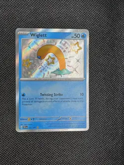 Wiglett 121/091 - Shiny Holo Rare - Paldean Fates Pokemon Card NM - Image 1