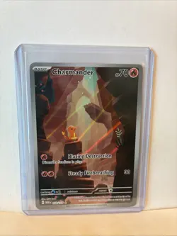 Pokemon TCG Charmander Scarlet Violet-151 Holo Illustration Rare Card 168/165 - Image 1