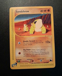 Pokemon Sandshrew 92/144 Skyridge Card. Excellent Condition - Image 1