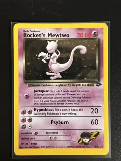 Pokemon TCG Team Rockets Mewtwo Gym Challenge English Holo Card #14 LP - Image 1